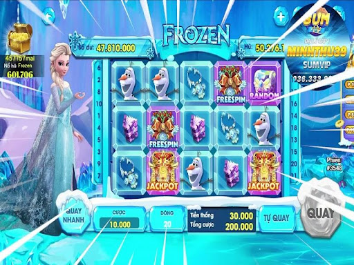 Nổ hũ Frozen được lấy cảm hứng từ chủ đề băng giá