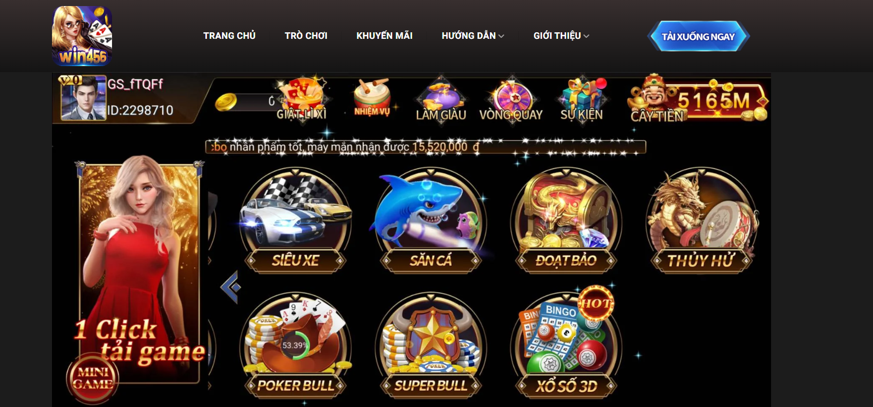 Win456: Cổng game đổi thưởng xanh chín với sức hút khó chối từ